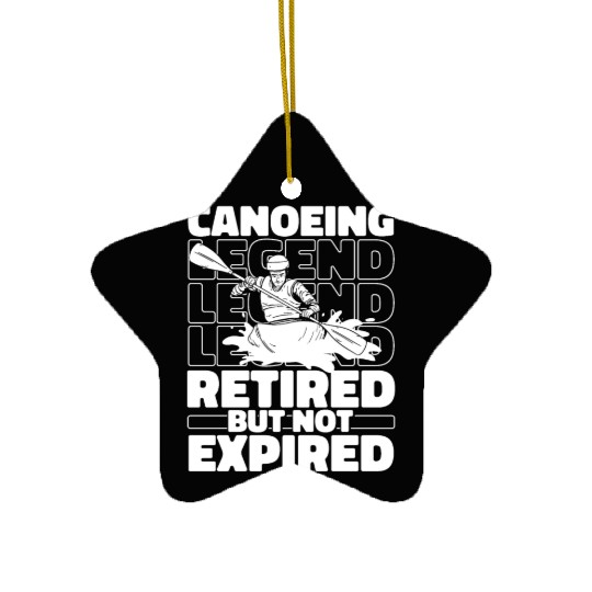 Canoe Canoeing Canoeist Retired Ceramic Ornaments