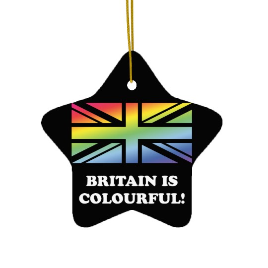 Britain Is Colourful! (Union Jack, United Kingdom) Ceramic Ornaments