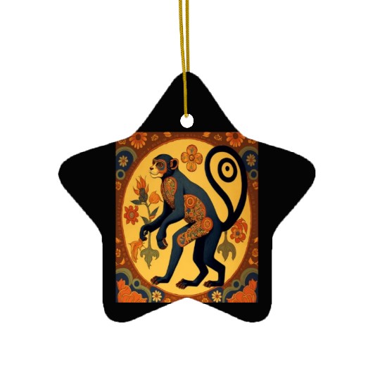 Cute Spider Monkey Animal Lovers Spider Monkey Ceramic Ornaments