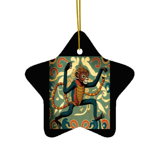 Cute Spider Monkey Animal Lovers Spider Monkey Ceramic Ornaments