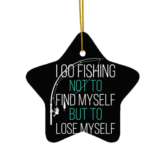 Fishing Lover Design Ceramic Ornaments