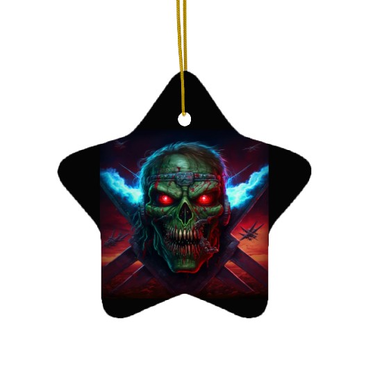 ZOMBIE IRON MAIDEN (version 14) Ceramic Ornaments