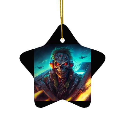 ZOMBIE IRON MAIDEN (version 13) Ceramic Ornaments