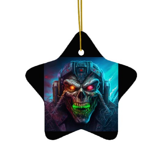 ZOMBIE IRON MAIDEN (version 8) Ceramic Ornaments