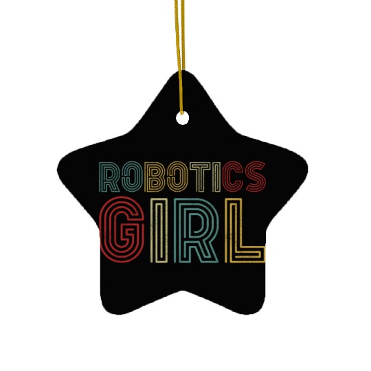 Robot Robotics Engineer Girl Ceramic Ornaments