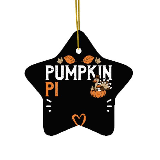 Pumpkin Pi - Thanksgiving Ceramic Ornaments