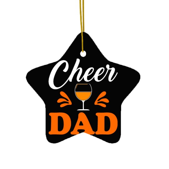 Cheer Dad Ceramic Ornaments