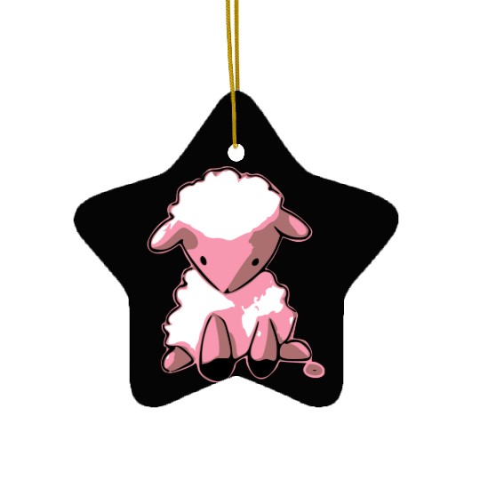 Milo the sad sheep Ceramic Ornaments