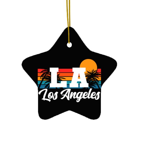 Los Angeles LA California Gift Ceramic Ornaments