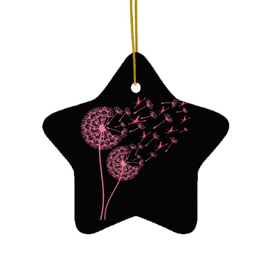 Flower Dandelion Tropical Bird Pink Flamingo Ceramic Ornaments