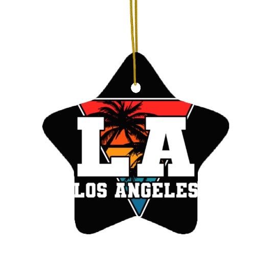 Los Angeles LA California Gift Ceramic Ornaments