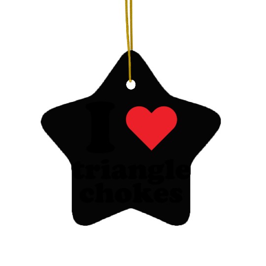I Love Triangle BJJ Gear Ceramic Ornaments