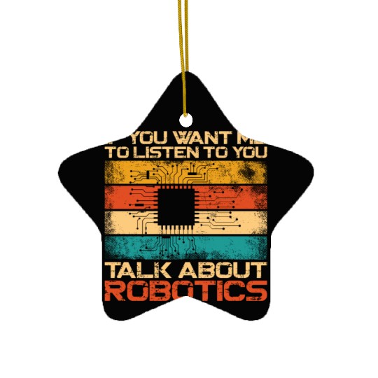 Robot Robotics Engineer Retro Ceramic Ornaments