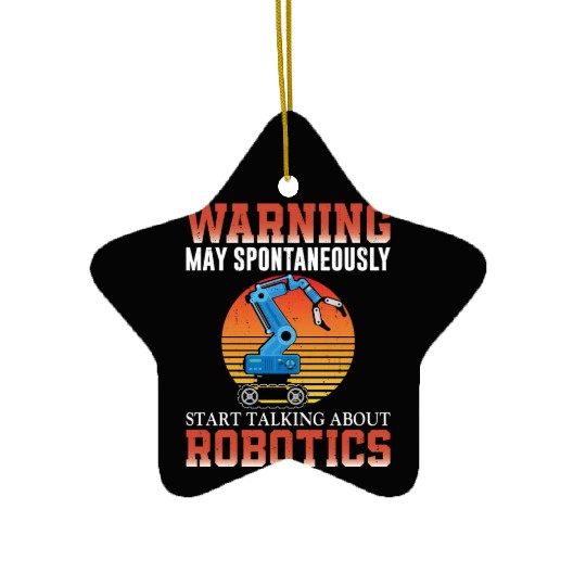 Robot Robotics Engineer Retro Ceramic Ornaments