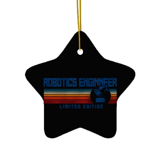 Robot Robotics Engineer Retro Ceramic Ornaments
