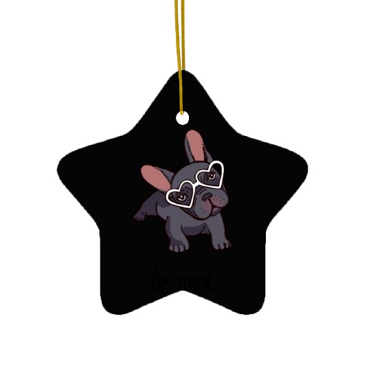 Be mine frenchie. Ceramic Ornaments