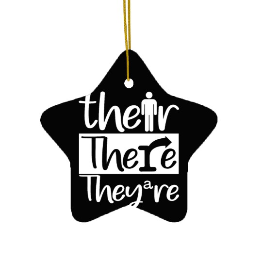 Their, There, and They're - English Teacher Correc Ceramic Ornaments