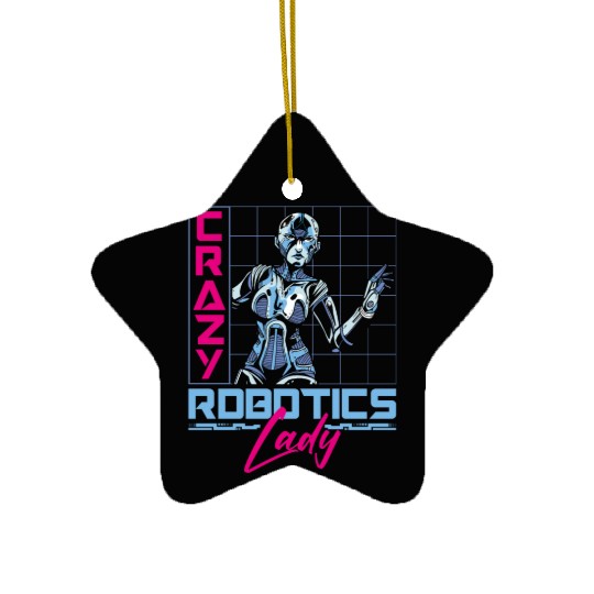 Robot Robotics Engineer Female Ceramic Ornaments