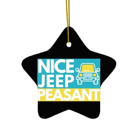 Nice Jeep Peasant Ceramic Ornaments