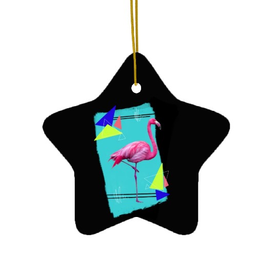 Retro Flamingo Ceramic Ornaments