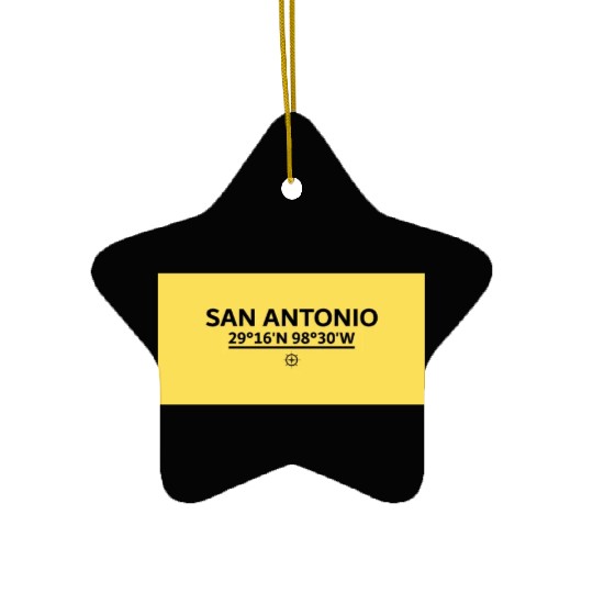 San Antonio S Coordinate's design Ceramic Ornaments