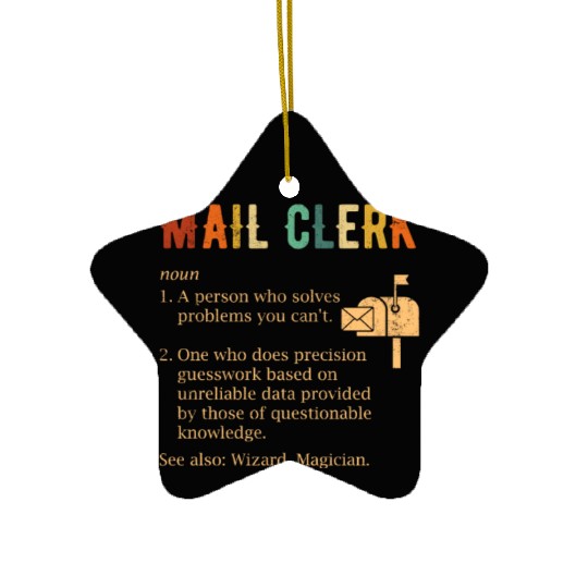 mail clerk definition, mail clerk Ceramic Ornaments