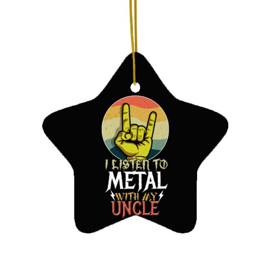 Metal With Uncle Metal Kid Music Lover Rocker Ceramic Ornaments