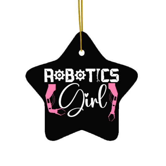 Robot Robotics Engineer Female Ceramic Ornaments