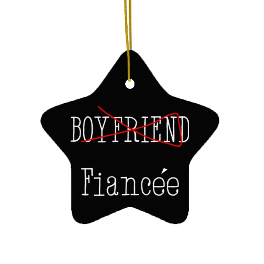 Couple Engagement Engaged Men Funny Fiancee Ceramic Ornaments
