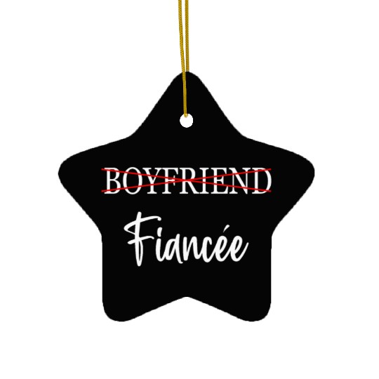 Couple Engagement Engaged Men Funny Fiancee Ceramic Ornaments