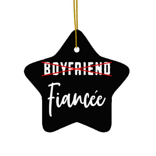 Couple Engagement Engaged Men Funny Fiancee Ceramic Ornaments