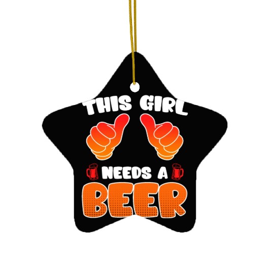 This girl needs a beer vacation Spring Break Ceramic Ornaments