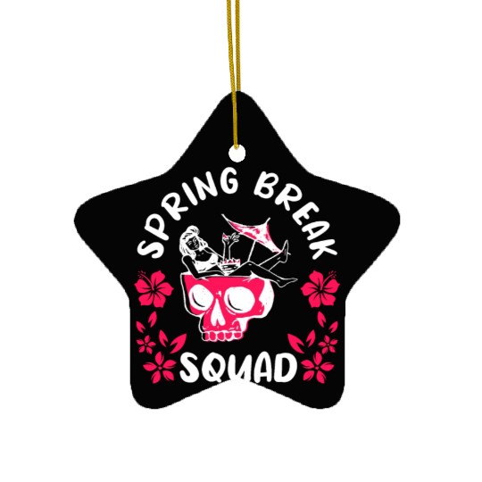 Spring Break Squad Summer Vacation Spring Break Ceramic Ornaments