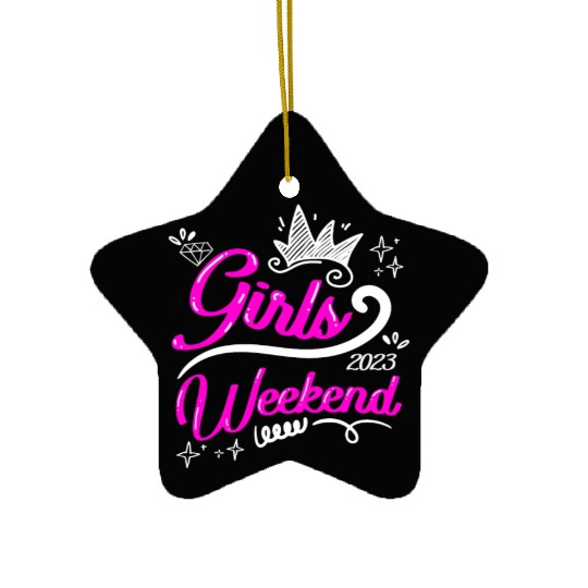 Girls Weekend Vacation Girls Trip Spring Break Ceramic Ornaments