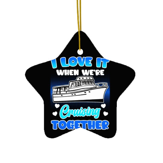 Cruising together cruise ship holiday spring break Ceramic Ornaments