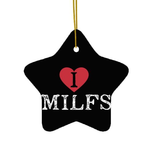 I Heart Milfs Ceramic Ornaments