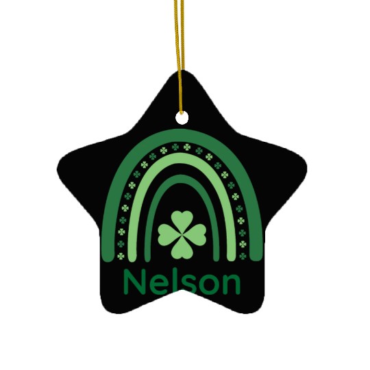 Nelson Clover Charm Boho Rainbow Ceramic Ornaments