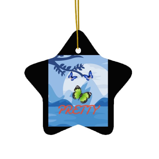 beautiful nature butterflies Ceramic Ornaments