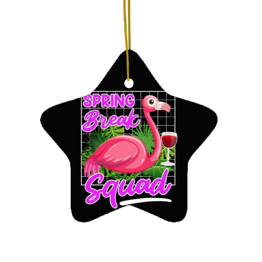 Spring Break Squad Summer Vacation Spring Break Ceramic Ornaments