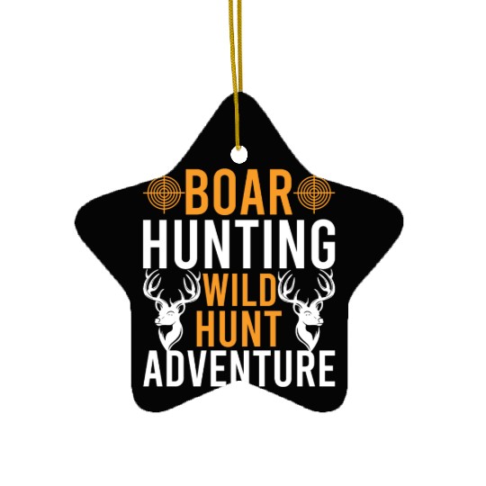 Boar Hunting Wild Hunt Adventure Ceramic Ornaments
