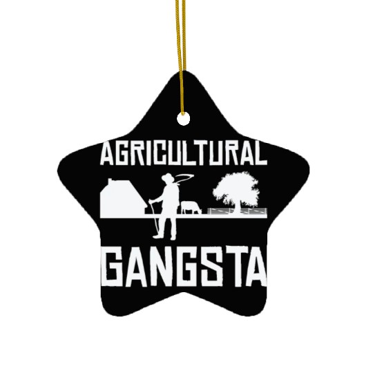 Agriculture Gangsta Gardening Farmer Planting Ceramic Ornaments