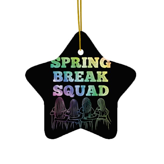 Spring Break Squad Summer Vacation Spring Break Ceramic Ornaments