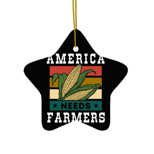 America Needs Farmers Ceramic Ornaments