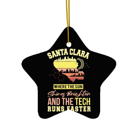 Santa Clara San Francisco United States Design Ceramic Ornaments