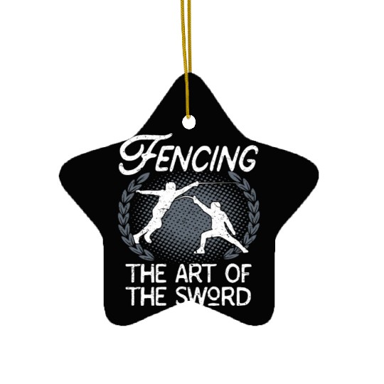 Fencing The Art Of The Sword Fencer Ceramic Ornaments