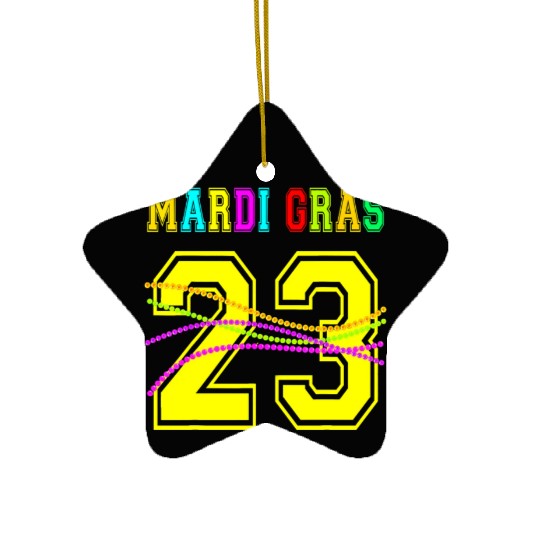 2023 Mardi Gras New Orleans Party Beads Bourbon St Ceramic Ornaments