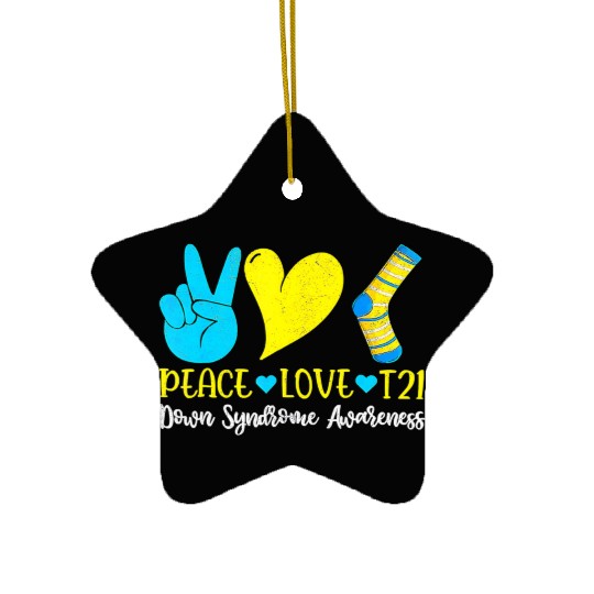 Hand Print Socks World Down Syndrome Awareness Day Ceramic Ornaments