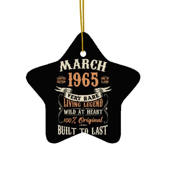 March 1965 Birthday Surprise Ceramic Ornaments