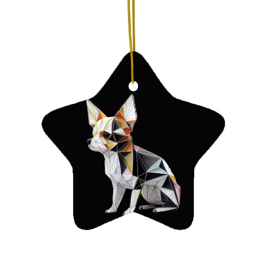 Colorful Origami Chihuahua: A Playful and Ceramic Ornaments