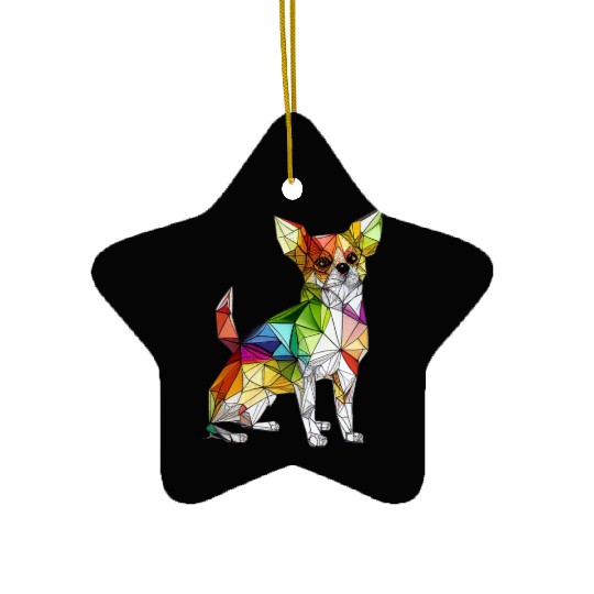 Colorful Origami Chihuahua: A Playful and Ceramic Ornaments